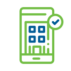 green blue phone icon